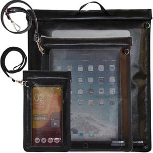 Caredgitz 3 Pack Faraday Bags - Extra Large Faraday Bag for Laptop & Tablet & Phone & Car Key, Faraday Cages with Handle, Key Fob Protector, RFID Signal Blocker Anti-Hacking Faraday Pouch with Strap