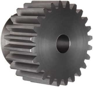 Ametric® S1632 Inch Steel Spur MPB Gear, 14-1/2 Deg 16DP, 32 Teeth, 1/2 Inch +/-1/16" Pilot Bore (B), 1/2" Face Width (F), 1-3/4 Inch Hub Dia (H), 0.5 Inch Hub Projection (P), 1 Inch total width, 2.125 Inch OD, (1-125)