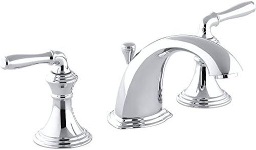 KOHLER Devonshire K-394-4-cp 2-Handle Widespread Bathroom Faucet with Metal Drain Assembly in Polished Chrome