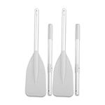 Keenso 2Pcs Inflatable Dinghy Oars, Silver Dinghy Paddle Boat Durable Paddles Plastic for Boat Canoe Water Marine Sports Rowing