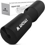 AMONAX Barbell Squat Pad, Extra Thick Foam Padding for Neck & Shoulder Support, Heavy Duty Gym Fitness Workout Cover for Women Hip Thrusts, Weight Lifting and Heavy Weight Squats (Black)