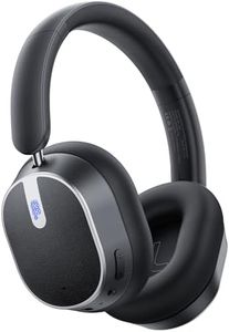 Hybrid Active Noise Cancelling Headphones, 120H Playtime Bluetooth Over Ear Headphones, Bluetooth 6.0 Wireless Headset with Display, 6 ENC Mic, Hi-Res Audio, Transparency Mode for Travel Game Black