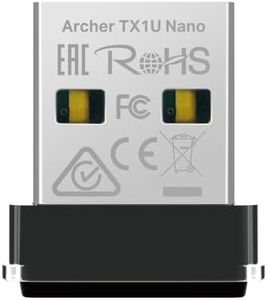 TP-Link AX300 Wi-Fi 6 Wireless USB Adapter, Lower Latency Gameplay, WPA Security, MU-MIMO, OFDMA, AP Mode, Compact-Size, Easy Setup & Flexible Design, Wide Compatibility(Archer TX1U Nano)