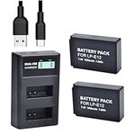 QUMOX 2-Pack LP-E12 Battery Pack an