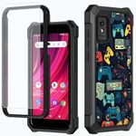 BFDHGQZC Case for Blu Studio Mini 2023 with Screen Protector,Gaming Controllersca Dual Layer Hard PC Textured Back & Soft TPU Bumper Shockproof Protective Cover Blu Studio Mini 2023