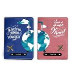 Homafy Unisex-Adult Travelling Together: Customized Couple Passport Cover Set | Honeymoon Gifts, Travel Essentials | Personalised Travel Printed Quotes For Couples Gifts For Couples (Design 1)