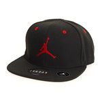 Nike Jordan Big Boys' Youth Retro Jumpman Snapback Hat (4/7, Black/Red), Black/Red