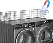 Magnetic Laundry Guard, 49.5'' Wide Metal Laundry Guards for Washer and Dryer with Silicone Gap Cover, Washer Dryer Countertop Organization, Laundry Topper For Most Front-Load and Flat-top Machine