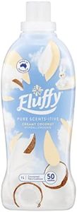 Fluffy Concentrate Liquid Fabric Softener Conditioner, 1L, 50 Washes, Creamy Coconut, Pure Scents-itive, Hypoallergenic