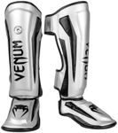 Venum Elite Standup Shin Pads - Silver/Black - M
