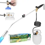 Propane Torch Weed Burner Kit, 1,800,000 BTU Blow Torch with 10Ft Hose, Self Igniter Flamethrower Grill Torch for Weeding, Roof Asphalt, Melting Snow, Road Marking, Barbeque