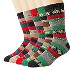 5 Pairs Wool Socks Thicken Thermal 