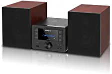 WISCENT Bluetooth Stereo System 40W for Home, CD Player with Wireless Streaming, MP3/USB/Audio in/FM Radio, Powerful Home Audio Sound System