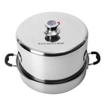 Kitchen Crop Stainless Steel Steam Canner, Large, Silver