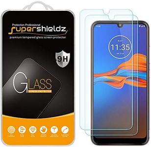 (2 Pack) Supershieldz for Motorola (Moto E6 Plus) Tempered Glass Screen Protector, Anti Scratch, Bubble Free