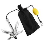 Artilife 3.3Lb Kayak Anchor Kit with 40Ft Rope, Buoy, Foldable Storage Bag, Grappling Anchor Kit for Kayaks, Canoes, Paddle Boards Fishing