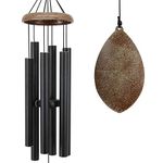 ASTARIN Wind Chimes for garden, Wind Chimes Outdoor, Memorial Wind Chimes as Sympathy Gift, Outdoor Decorations for Your Garden, Patio (Metal Wind Chime-Black)