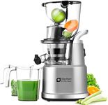 Kitchen in the Box Cold Pressed Juicers, Slow Masticating Juicer Machines, With 3.26" Wide Feed Chute for Whole Fruits and Vegetables,BPA-Free,High Juice Yield Juicer Maker,Easy to Clean(Silver)