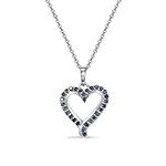 Sapphire Necklace for Women, Sterli