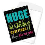 Huge Birthday Greeting / 8.5 x 11 Large Greeting Card/Jumbo Birthday Greeting From Group