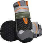 SlowTon Dog Boots for Injured Paws Waterproof, Non-Slip Paw Protector for Rainy Snowy Breathable for Hot Pavement, Puppy Shoes with Adjustable Reflective Strip Dual Washable for Small Medium Large Dog