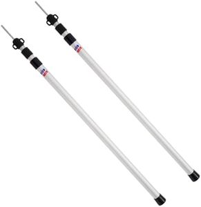 TRIWONDER Tarp Poles Telescoping Aluminum Poles Rods Replacement Tarp Poles Awning Camping Poles Supporting Rod for Camping Backpacking Hiking - Pack of 2 (Silver)