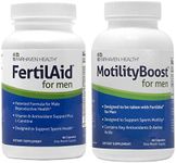 FertilAid for Men and MotilityBoost Combo, Prenatal Vitamins and Male Fertility Supplement to Support Count and Motility with L-Carnitine, CoQ10, Zinc and More, 150 Capsules, 1 Month Supply