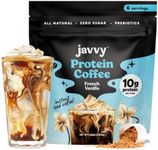 Javy French Vanilla Protein Coffee - Premium Whey Protein & Instant Iced Coffee - 100% Arabica Coffee - Zero Artificial Flavors & Sweeteners, 6 Servings