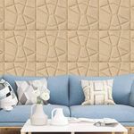 REXOTEX 3D Brick Wallpaper PE Foam self Adhesive Brick Design Wall Stickers/DIY Wallpaper for Home Hotel Living Room Bedroom Cafe Deco (70 x 77 cm,) (Brown Box)