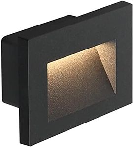 DAWALIGHT Luminaires d'Extérieur à LED 3W 3000K Blanc chaud Encastré IP65 Lumière d'Escalier pour Escaliers Salle de bain Jardin Couloir Marches, Aluminium, Gris foncé