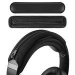 Geekria Hook and Loop Headband Cover + Headband Pad Set/Headband Protector with Zipper/DIY Installation No Tool Needed, Compatible with Bose B JBL ATH Hyperx Skullcandy Headphones (Black)