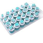 Chandra Agencies 26 Pcs Uppercase Alphabet Letters Plunger Fondant Cookie Cutter Embosser Cake Decorating Baking Mold Tools for Birthday Cake Cookie Fruit