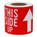 Hybsk 3x5 inch This Side Up Fragile Stickers Adhesive Handle with Care Warning Shipping Label 100 Per Roll