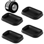 ANDEAL Furniture Cups Caster Bed Stopper Floor Protectors, Black Silicone Non-Slip Anti-Walk Appliance Pad for Small Wheels Furniture Leg and Prevents Scratches, Noise Reducing, Set of 4