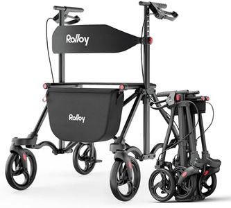 Rolloy Rollator Walkers for Seniors with Seat, Lightweight Foldable Compact