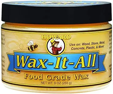 HOWARD - Protective Food-Grade Wax: Beautifies and Extends the Finish of Surfaces. Ideal for Wood, Stone, Metal, Cement, Paint, Plastics, and More. Size: 9 Fl oz.