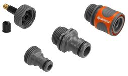 Gardena Drainage Valve Set: Valve Set for Manual Drainage, 3 attachments for Original System Hose Connectors, Original System Fitting and Profi System Fitting (2770-20)