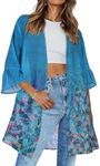 Womens Kimono Beach Cover Ups Puff 