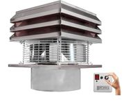 Steel Fireplace Extractor for Round Chimney Pipe Professional Roof Electric Extractor Puller Chimney Puller BBQ Gemi Elettronica (20 cm - 200 mm)