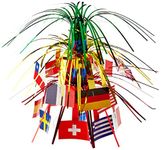 Beistle 57372 International Flag Miniature Cascade Centerpiece, 71/2-Inch