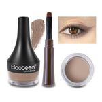 Boobeen Eyeliner Waterproof Gel Eyeliner Smudge-proof Eye Liner Gel Makeup High Pigment Eye Makeup Set Long-lasting For All Day Easy to Apply (Black&Brown) (Blonde)