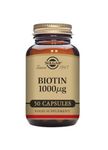 Solgar Biotin 1000 µg Vegetable Capsules - Pack of 50 - For Healthy Hair and Skin - Promotes Energy and Vitality - Vegan