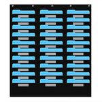 VNOM Classroom Mail Center Organization Storage Pocket Chart with 30 Pockets,Hanging Wall File Folder Organizer Holder with Label Window,5 Over Door Hangers Included,Perfect for Office Home School