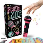 Lucky Egg Exciting Grab The Mic - The Family Karaoke Game 8+ Year Olds, 2-10 Players - Board Game For Bad Singers - 250 Lyric Cards for Fun Hilarious Games Night, Birthday Party, Kids Gift