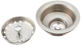 Franke 4010856 Stainless Steel Kitchen Sink Drain and Strainer Kit, Fits 3 1/2" Diameter Sink Drain Holes, Brushed Nickel