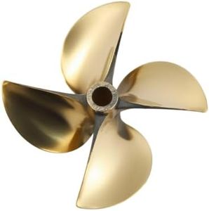 Yitoking Left Propeller 26cc Brass Prop 6717 1/4" Shaft 4 Blade 67mm Diameter RC Boat 834