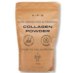 APE Nutrition Collagen Powder Peptides - Type 1 & 3 Bovine Collagen Protein, 100% Grass-Fed & Finished, Ancestral Supplement UK, Unflavoured, Improves Hair Skin & Nail Health