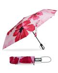 Destinio Umbrella for Women -3 Fold, UV Coated, Auto Open Close- Printed Design Umberallas for Ladies, Girls and Men (Printed Pink)