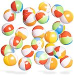 Top Race Mini Beach Balls Bulk - 5 Inch Inflatable Balls for Summer Party, Ocean Party Decorations, Pool Toys for Kids - Set of 25 Rainbow Beach Balls for Birthdays, Beach Days, Pool, Hawaiian Party