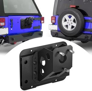 EYOUHZ for Wrangler JK Oversize Spare Tire Mount Carrier up to 40 inches Tire Compatible with 2007-2018 Jeep Wrangler JK JKU Unlimited Heavy Duty Rear Wheel Bracket Back Tire Rack Tailgate Holder Lift